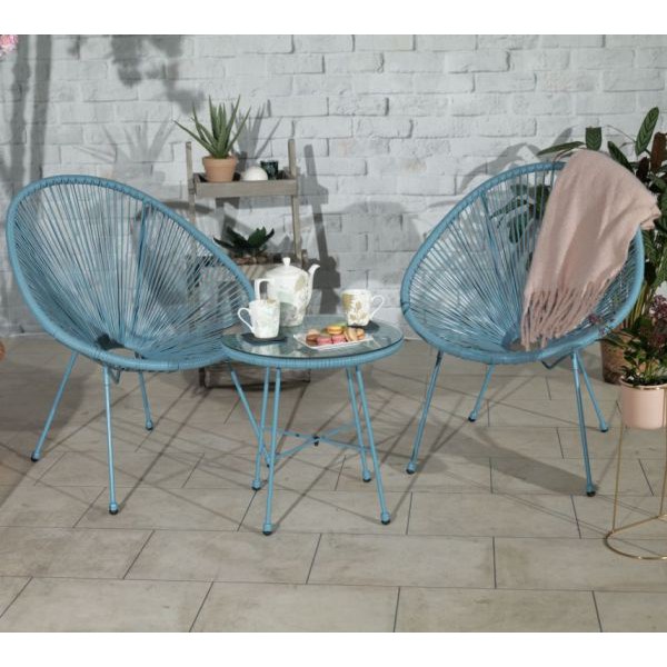 Blue patio lounge sales chairs